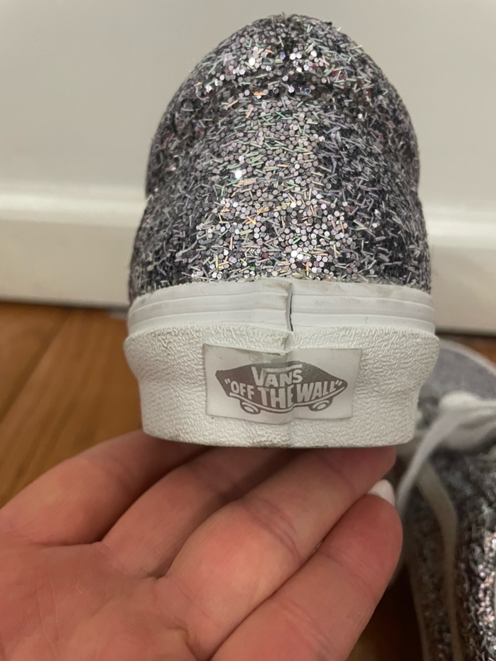 Vans Old Skool Silver Chunky Glitter Sneakers - Picture 5 of 10